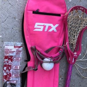 Pink girls lacrosse equipment